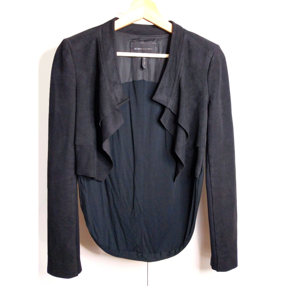 BCBG Norton bolero crop suede jacket coat XS